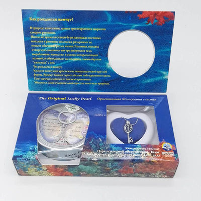 Custom Color Box Love Wish Pearl Necklace Gift Box With can Open Cage Pendant sending to everybody